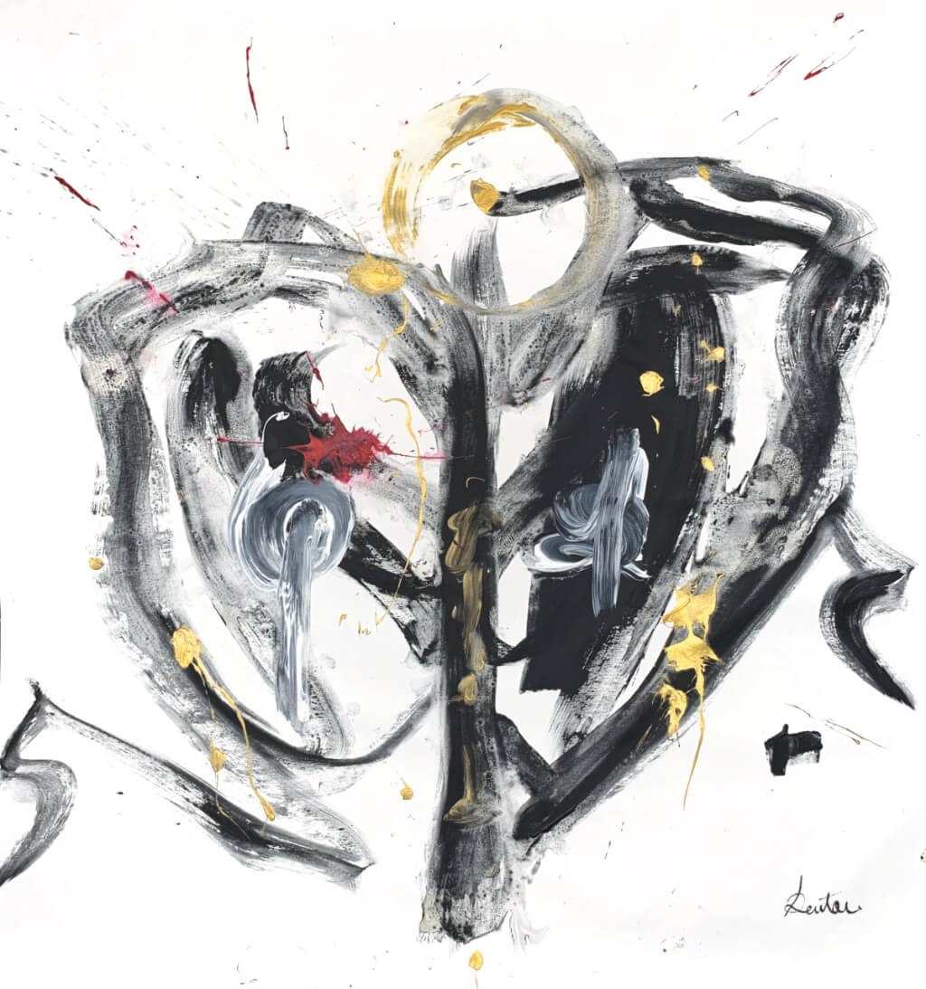 Both of Me. Finally., abstract painting by Emanuele Fortunati