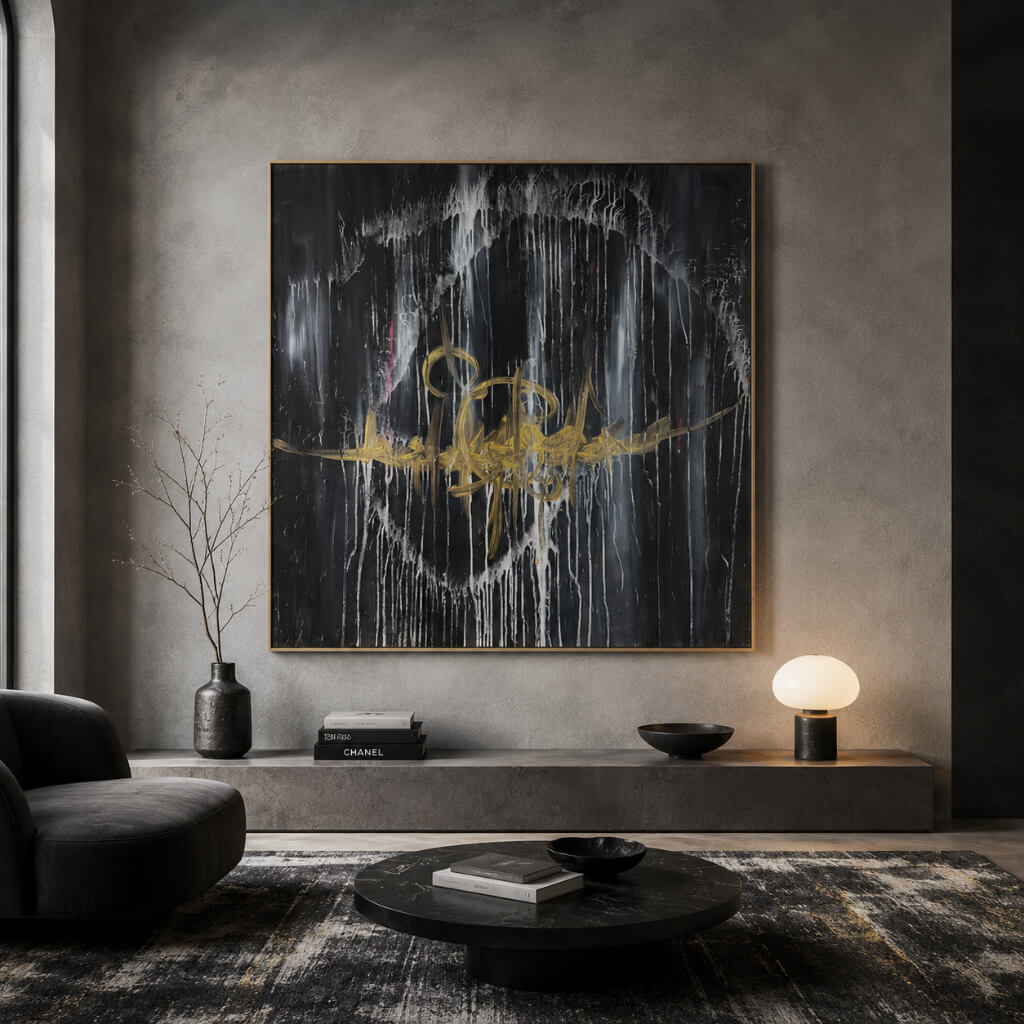 I Am Becoming, an Energy Resonant Art abstract painting, by Emanuele Fortunati - on the wall