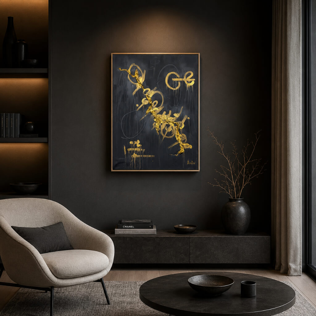 See Me Now, an Energy Resonant Art abstract painting, by Emanuele Fortunati - on the wall