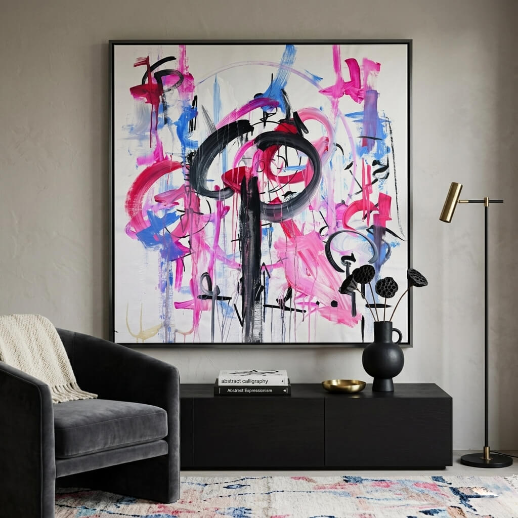 My Own Gravity, an Energy Resonant Art abstract painting, by Emanuele Fortunati - on the wall