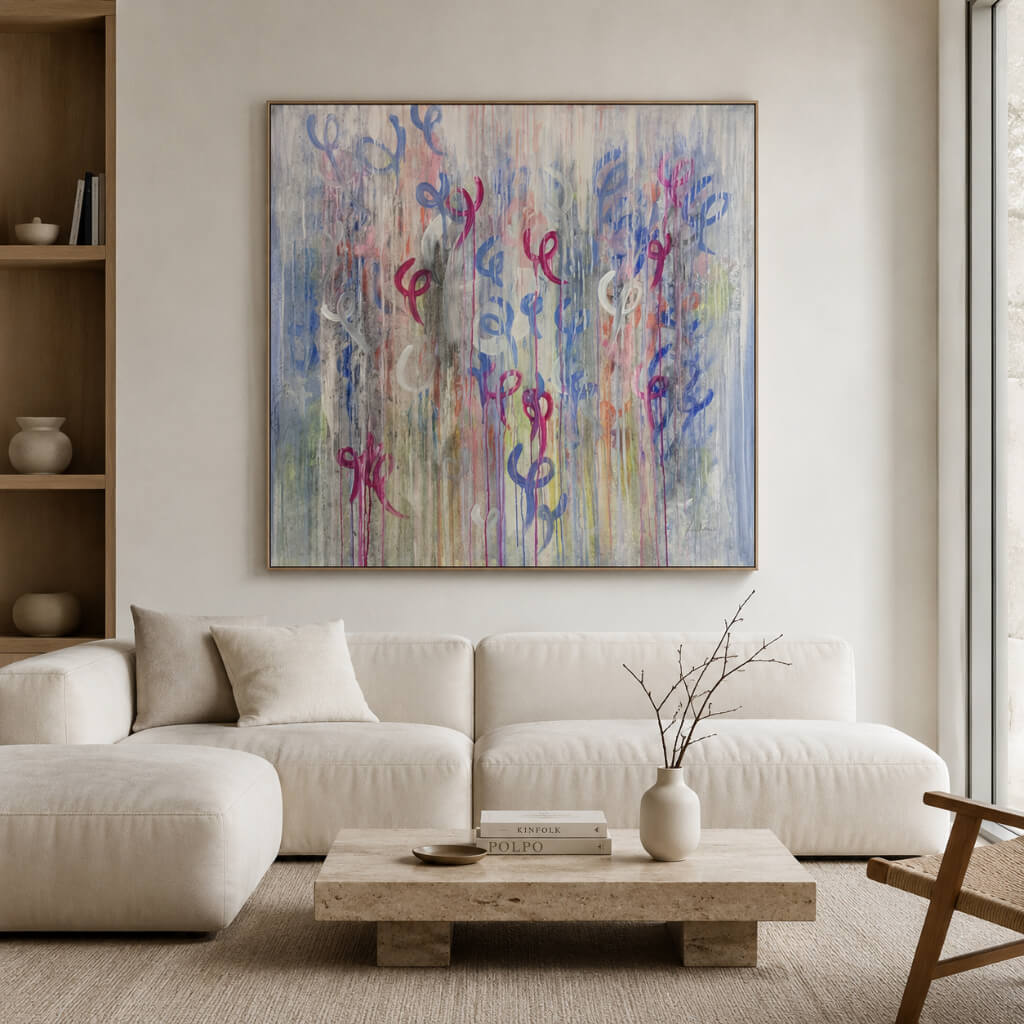 It Felt Like Resurrection, an Energy Resonant Art abstract painting, by Emanuele Fortunati - on the wall